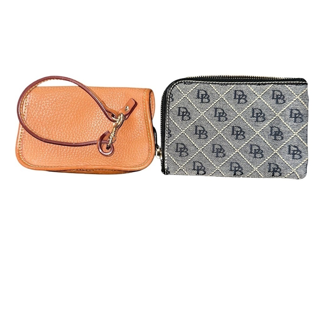 2 Dooney and Bourke Wristlet wallets pebbled leather signature - Picture 2 of 6